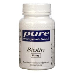 Biotina 8mg Pure Encapsulations: 120 Cápsulas Vegetarianas para Cabelos, Pele e Unhas Fortes no Brasil