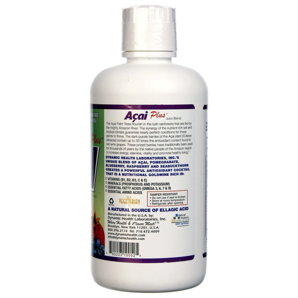 Dynamic Health Laboratories Suco de Açaí 946ml: Poder Antioxidante Puro - Imagem 2