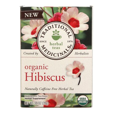 Chá Orgânico de Hibiscus Traditional Medicinals 16 Sacos