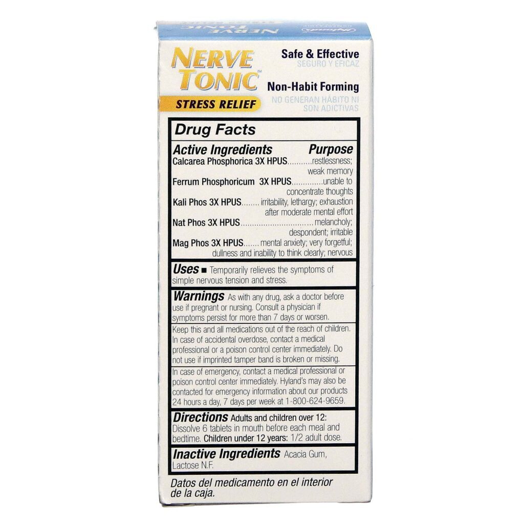 Hyland's Tônico para os Nervos - 500 Tabletes: Alívio Natural para Estresse e Ansiedade - Imagem 3