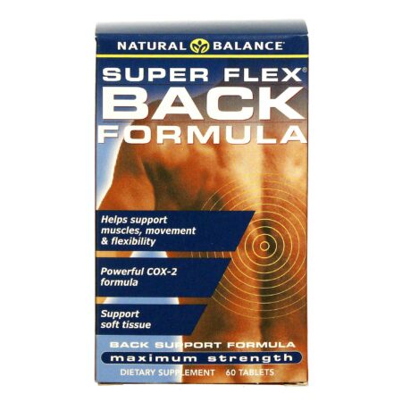 Natural Balance, Fórmula Super Flex® Back - 60 Tabletes