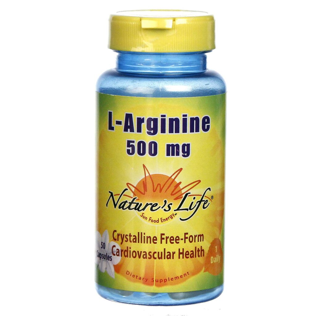 Nature's Life L-Arginina 500 mg 50 Cápsulas - Energia e Desempenho
