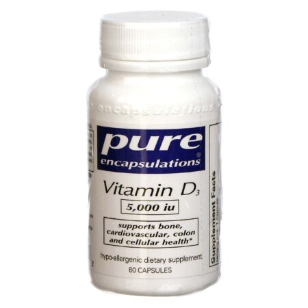 Pure Encapsulations, Vitamina D3 5,000 UI - 60 Cápsulas Vegetarianas