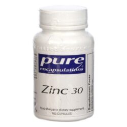 Pure Encapsulations Zinco 30mg - 180 Cápsulas Vegetarianas - Suporte Imunológico e Antioxidante