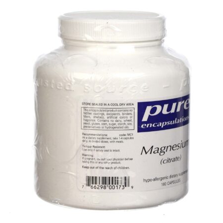 Pure Encapsulations, Citrato de Magnésio - 180 Cápsulas Vegetarianas - Image 3