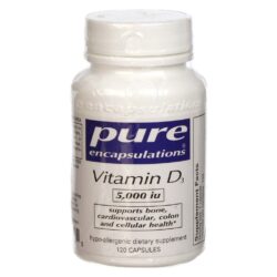 Vitamina D3 5.000 UI Pure Encapsulations - 120 Cápsulas Vegetarianas para Saúde Óssea e Imunidade no Brasil