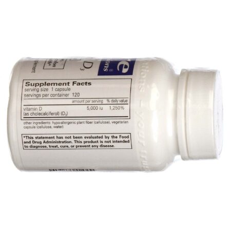 Pure Encapsulations, Vitamina D3 5.000 IU - 120 Cápsulas Vegetarianas - Image 2