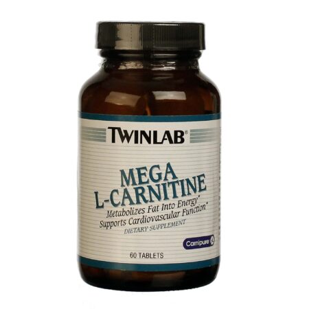 Twinlab, Mega L-Carnitina - 60 Tabletes