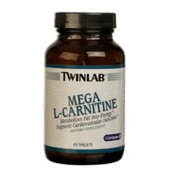 Twinlab Mega L-Carnitina - 60 Tabletes: Energia e Metabolismo para Você