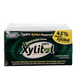Epic Dental Goma de Mascar 100% Xylitol® - 12 Pacotes com 12 Gomas Cada
