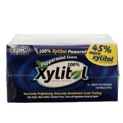 Epic Dental Gomas de Xilitol Hortelã-Pimenta - 12 Pacotes (144 Unidades)