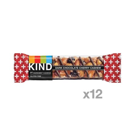 Kind, Barra deProteína de Chocolate Amargo, Cereja e Castanha de Caju Antioxidantes 12 Barras - 40g/1.4 oz (Cada) [480g (16,8 oz) Total] - Image 2