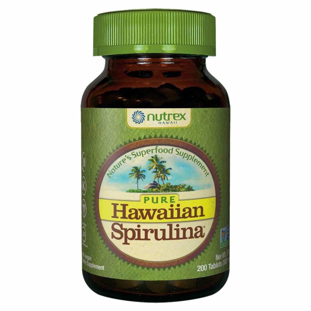 Nutrex Pure Hawaiian Spirulina - 200 Comprimidos: Superalimento Antioxidante e Nutritivo