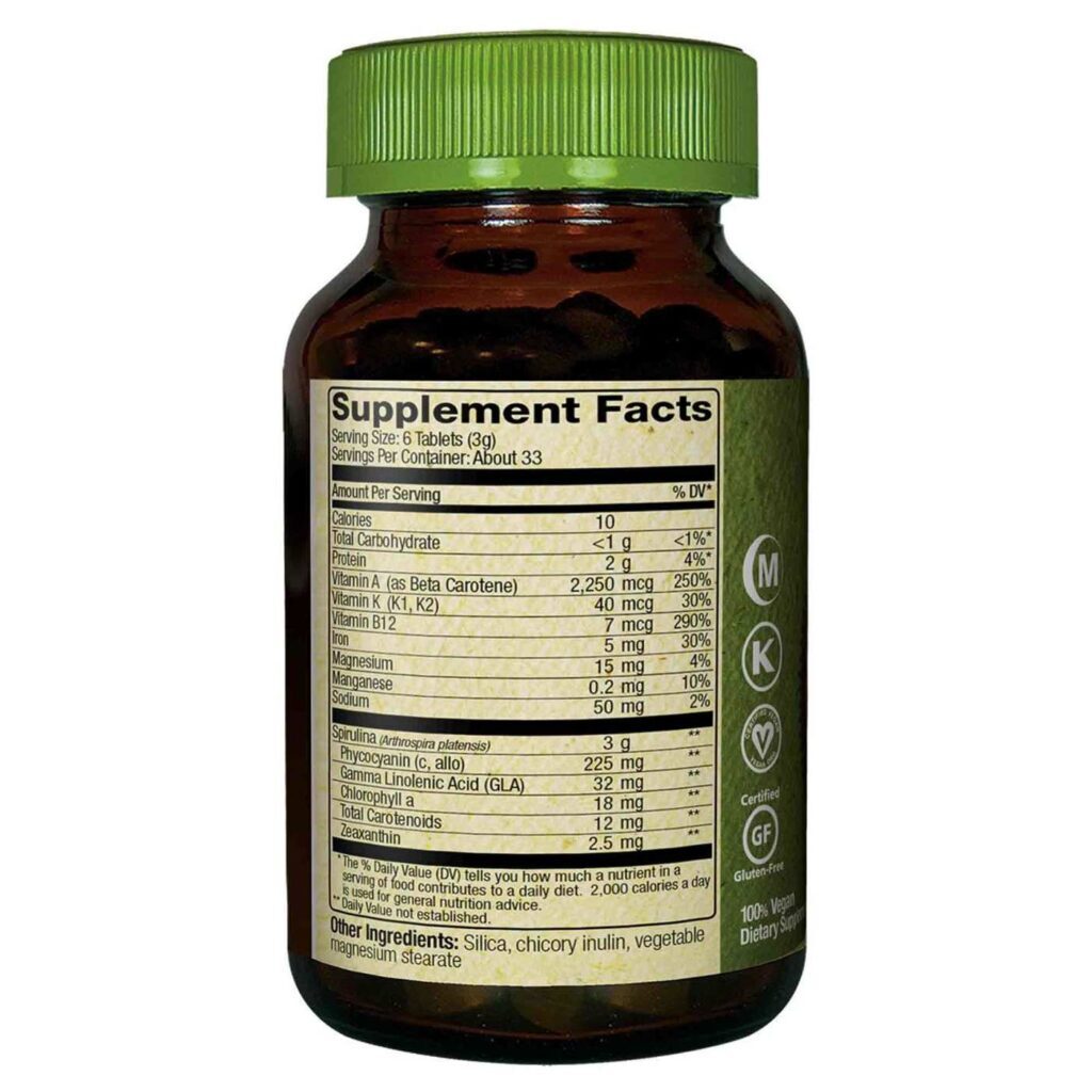 Nutrex Pure Hawaiian Spirulina - 200 Comprimidos: Superalimento Antioxidante e Nutritivo - Imagem 3