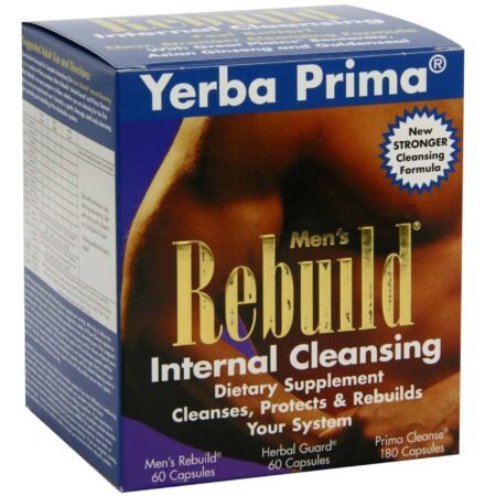 Yerba Prima, Men's Rebuild® Sistema de Limpeza Interno - 1 Kit de Sistema de reconstrução