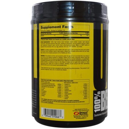 Universal Nutrition Beef Aminos 400 Tabletes: Energia e Recuperação Muscular para Brasileiros - Imagem 2