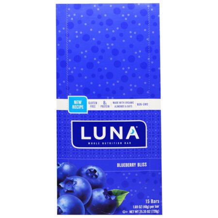 Clif Bar The Whole Nutrição Bar para as Mulheres Blueberry Bliss 15-1,69 onça (48 g) as barras [25,4 onças (720 g)]