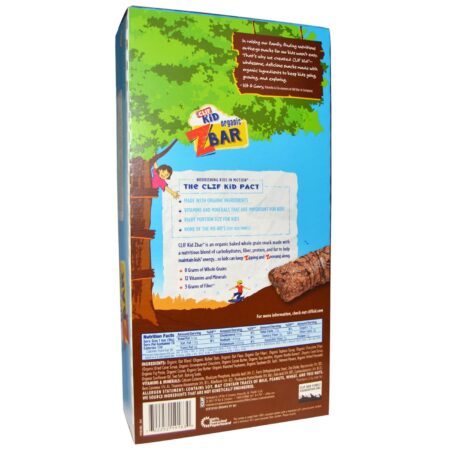 Clif Bar, Barras de Nutrição Orgânica Infantil ZBar, Chocolate e Castanha - 18 Barras (36g Cada) - Image 2