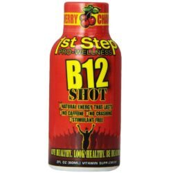 Energia B12 Cereja 1st Step: Suplemento Vitamínico Líquido 12 Garrafas de 2 fl oz (59 ml cada)