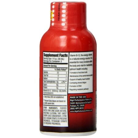 Energia B12 Cereja 1st Step: Suplemento Vitamínico Líquido 12 Garrafas de 2 fl oz (59 ml cada) - Imagem 2