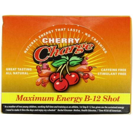 Energia B12 Cereja 1st Step: Suplemento Vitamínico Líquido 12 Garrafas de 2 fl oz (59 ml cada) - Imagem 3