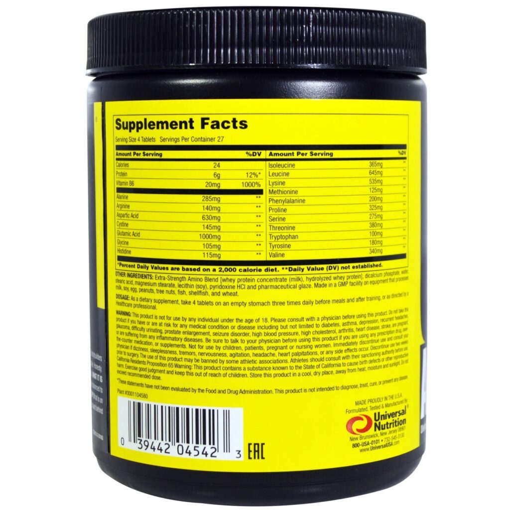 Universal Nutrition Amino 1900 110 Comprimidos: Energia e Recuperação Muscular no Brasil - Imagem 2
