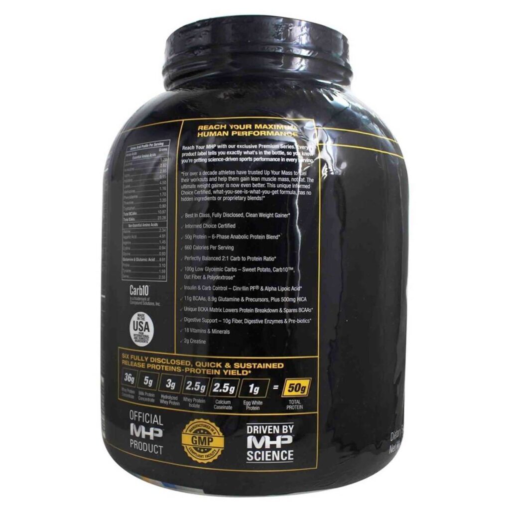 MHP Up Your Mass Biscoitos e Creme 2,270g - Massa Muscular e Ganho de Peso - Imagem 3