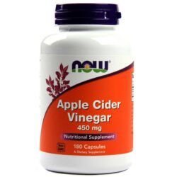 Now Foods Vinagre de Maçã 450 mg - 180 Cápsulas: Controle de Peso e Bem-Estar Digestivo