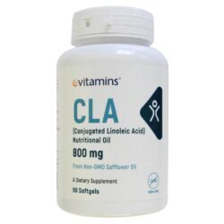 CLA 800 mg eVitamins 90 Cápsulas: Ácido Linoleico Conjugado para o Bem-Estar Brasileiro