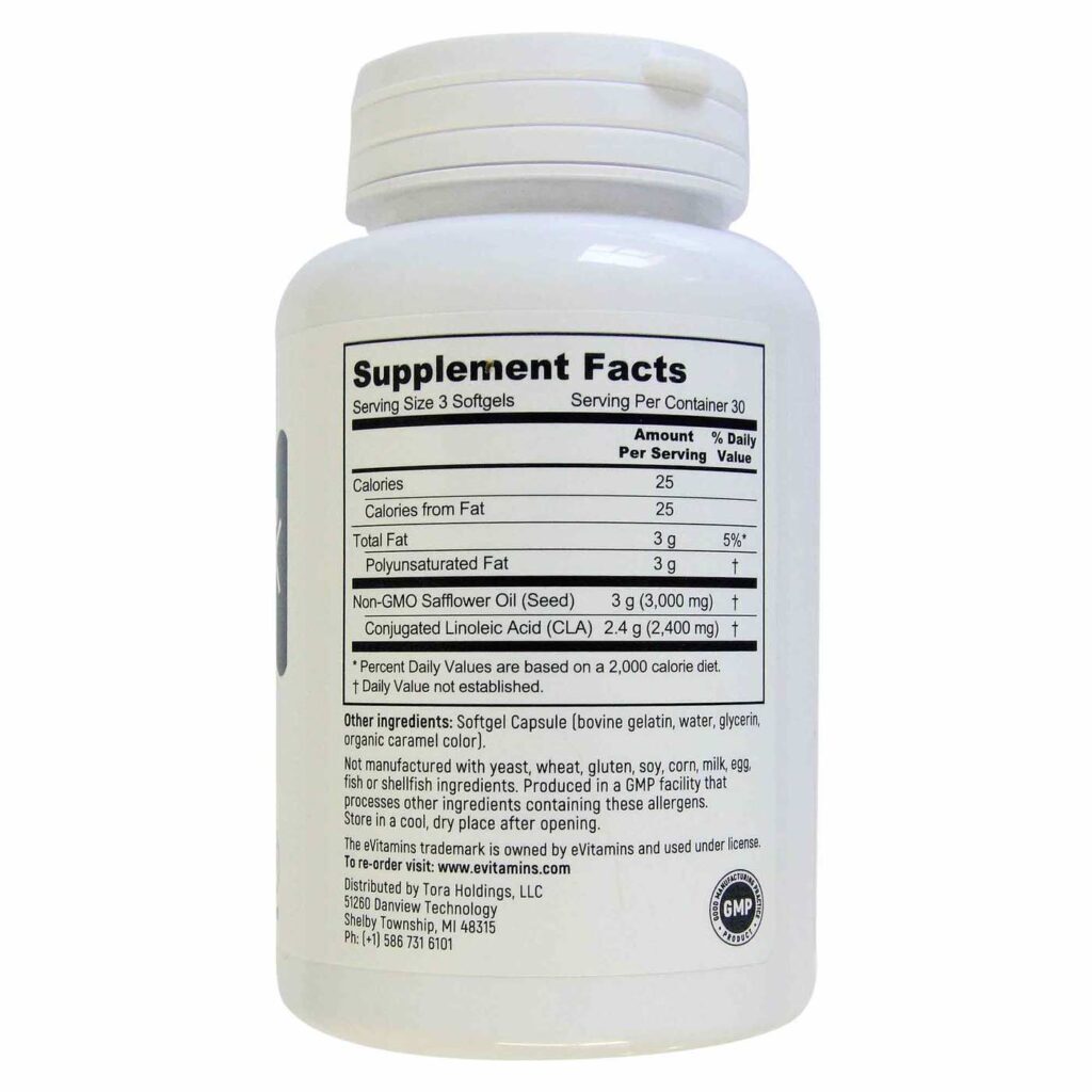 CLA 800 mg eVitamins 90 Cápsulas: Ácido Linoleico Conjugado para o Bem-Estar Brasileiro - Imagem 2