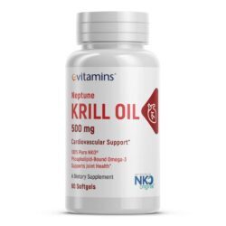 eVitamins Neptune Óleo de Krill 60 Cápsulas em Gel: Saúde Cardiovascular e Anti-inflamatória no Brasil