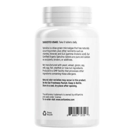 eVitamins Spirulina 200 Tabletes - Image 2