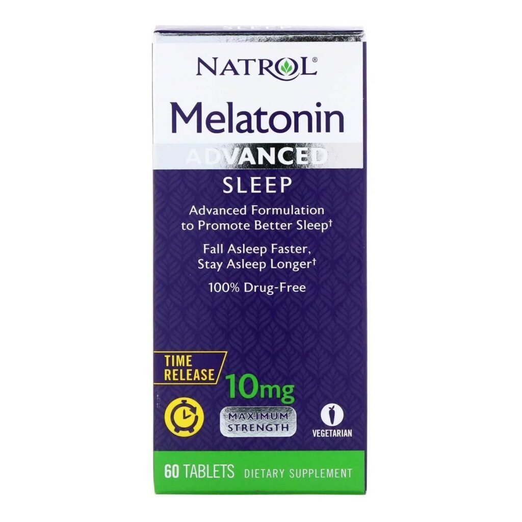 Natrol Melatonina Fórmula Avançada do Sono 10mg - 60 Tabletes: Melhore Seu Descanso Naturalmente
