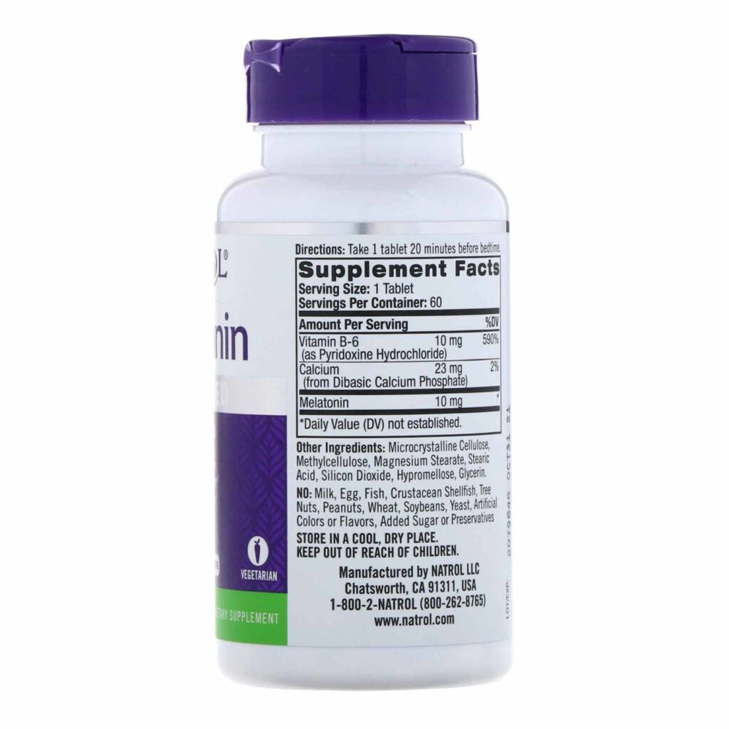 Natrol Melatonina Fórmula Avançada do Sono 10mg - 60 Tabletes: Melhore Seu Descanso Naturalmente - Imagem 4