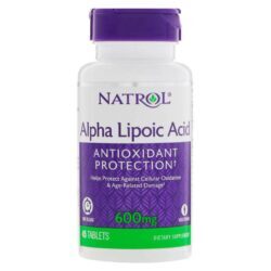 Natrol Ácido Alfa Lipóico Liberação Lenta 600mg - 45 Tabletes: Poder Antioxidante Contínuo
