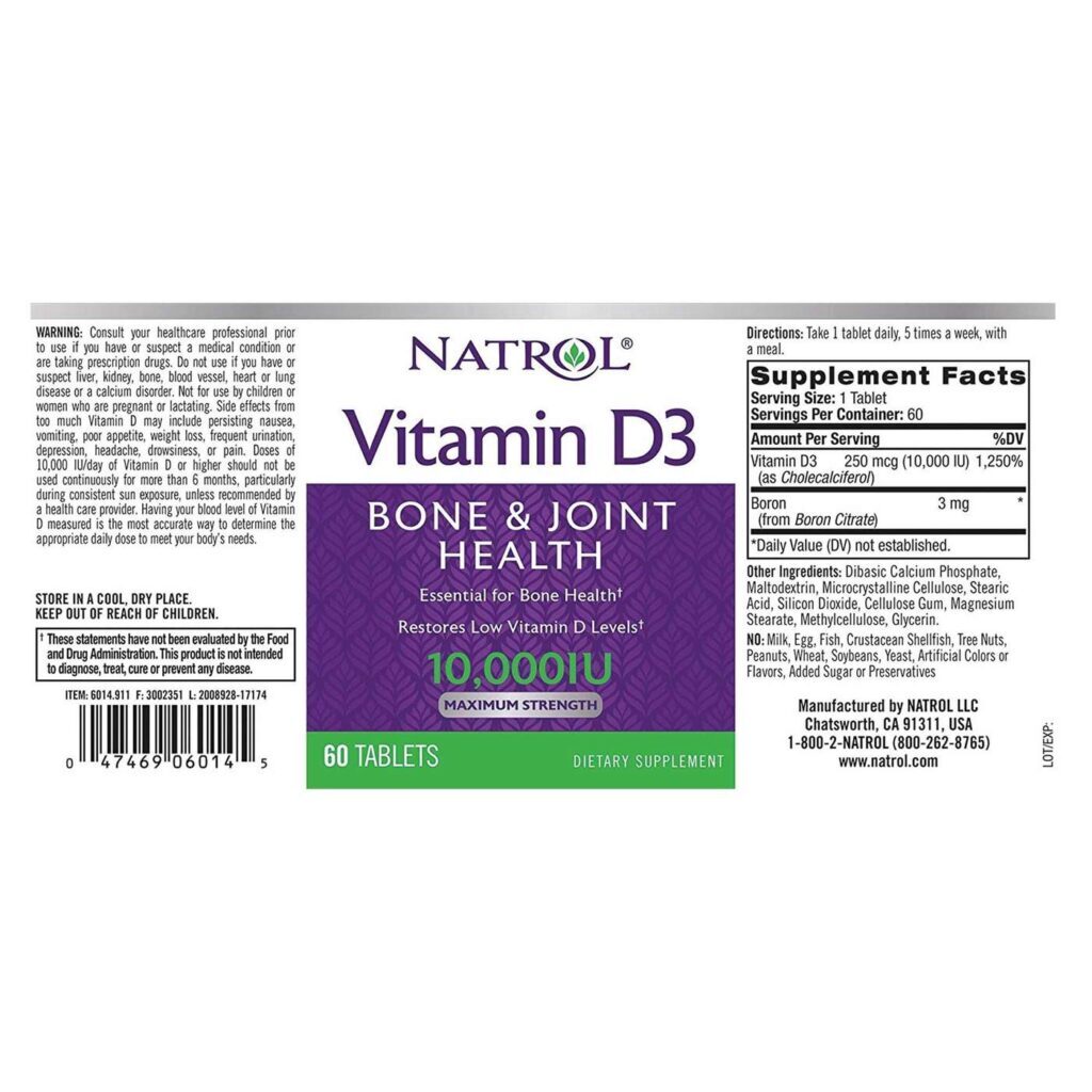 Natrol Vitamina D3 10.000 UI - Essencial para Ossos e Imunidade no Brasil - Imagem 2