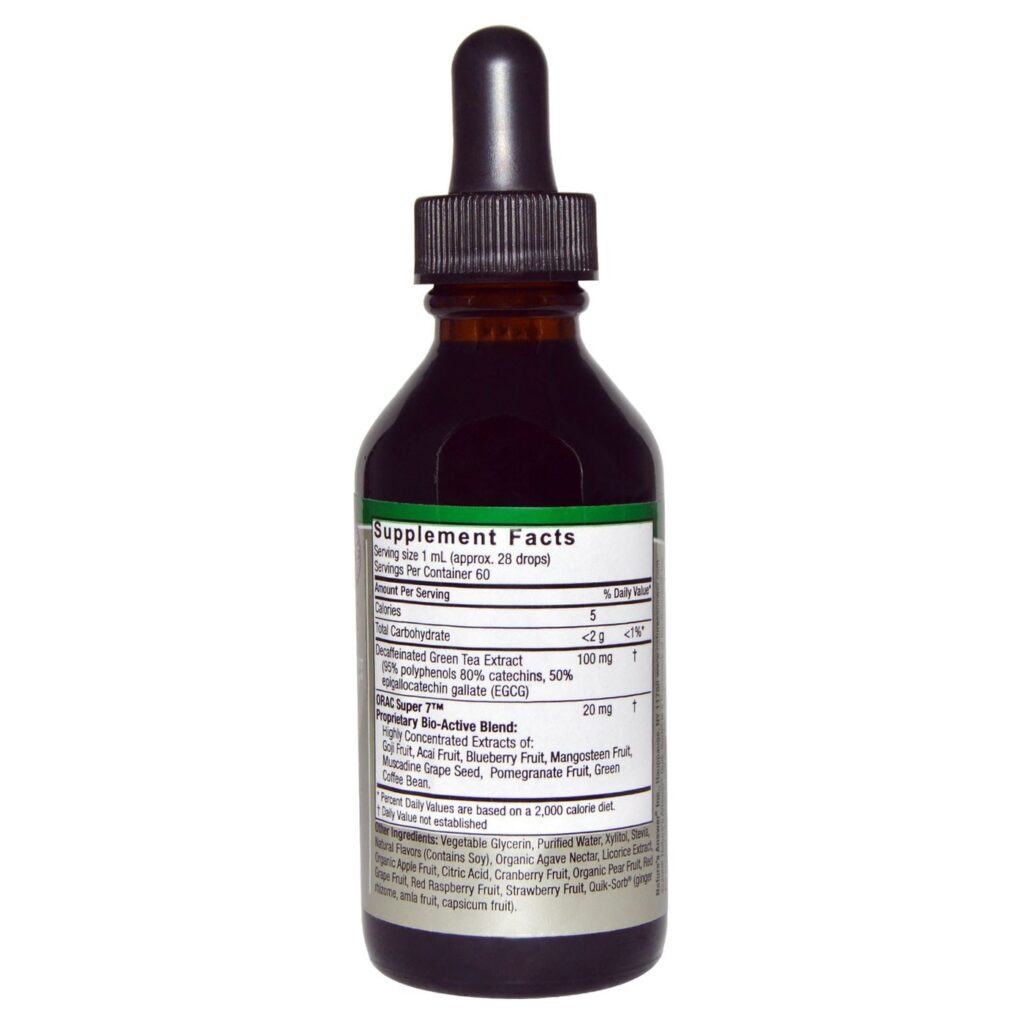 Nature's Answer Platinum Chá Verde Misturado das Bagas 2 fl oz (59 ml) - Poder Antioxidante para o Seu Bem-Estar - Imagem 2