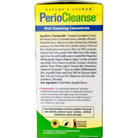 Nature's Answer, PerioCleanse® Concentrado de Limpeza Oral - 4 fl oz (120mL) - Image 2