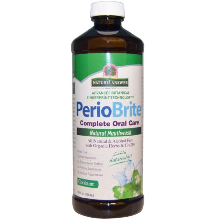 Nature's Answer, Enxaguatório Bucal Natural PerioBrite - 16 fl oz (480mL)