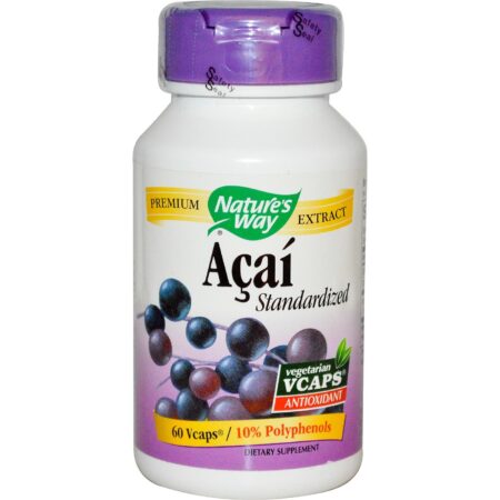 Nature's Way, Açaí Padronizado - 60 Cápsulas Vegetarianas