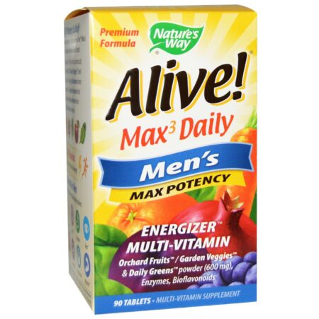 Nature's Way, Alive! Multivitamínico para Homens - 90 Tabletes