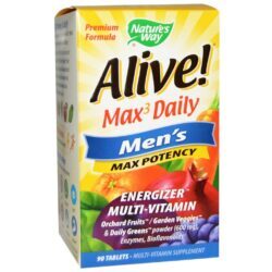 Nature's Way Alive! Multivitamínico Completo para Homens - 90 Tabletes Essenciais