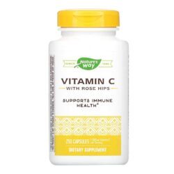 Vitamina C-1000 Nature’s Way com Rosa Mosqueta – 250 Cápsulas para Imunidade e Pele Radiante