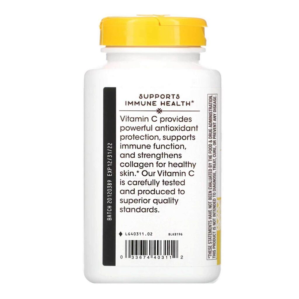 Vitamina C-1000 Nature's Way com Rosa Mosqueta - 250 Cápsulas para Imunidade e Pele Radiante - Imagem 4
