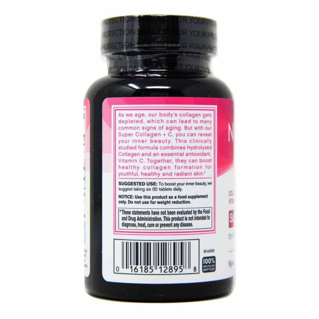 Super Colágeno + Vitamina C Neocell Labs: Pele Radiante, Cabelo Forte e Unhas Saudáveis - 120 Tabletes - Imagem 3