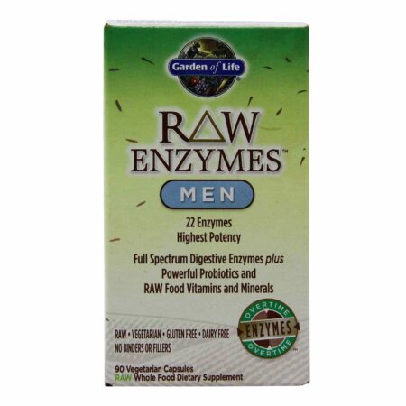 Garden of Life, RAW Enzimas™ Homens - 90 Cápsulas Vegetarianas