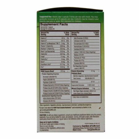 Garden of Life RAW Enzimas™ Homens - 90 Cápsulas Vegetarianas: Suporte Digestivo Premium no Brasil - Imagem 2