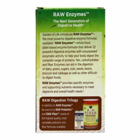 Garden of Life RAW Enzymes Homens 50+ 90 Cápsulas Vegetarianas para Digestão e Energia - Imagem 3