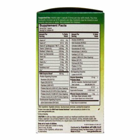 Garden of Life Enzimas RAW para Mulheres Acima de 50 - 90 Cápsulas Vegetarianas - Imagem 2