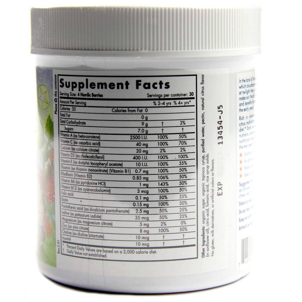 Nordic Naturals Multivitamínico Nordic Gomas Frutas Silvestres 120 Unidades - Imagem 2